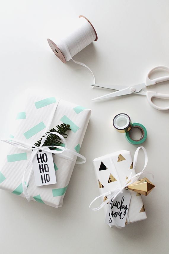 Hochzeit - Diy Washi Tape Gift Wrapping