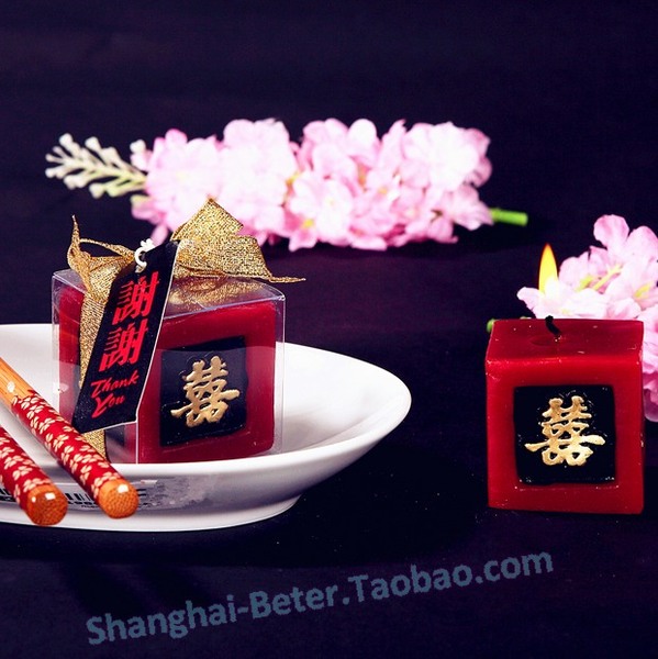 زفاف - Chinese Wedding Favor Candle Bridesmaids souvenir LZ027
