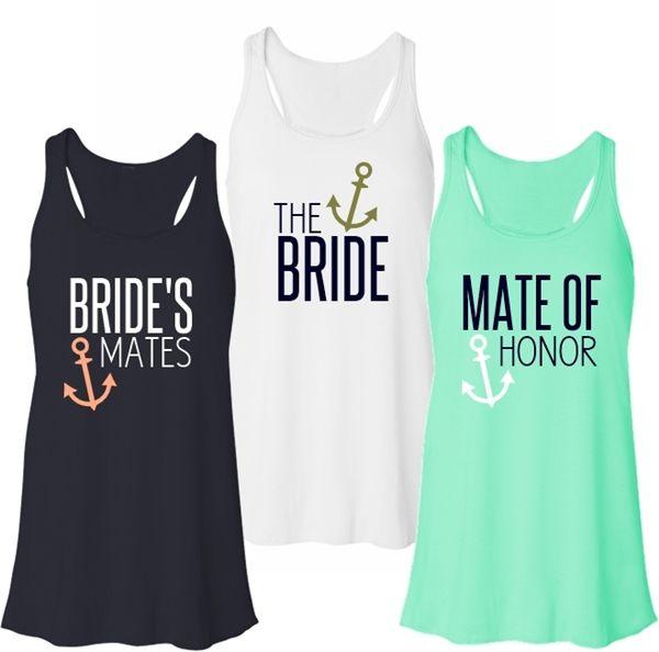 Hochzeit - The Bride, Bride's Mates Or Mate Of Honor Flowy Racerback Tank