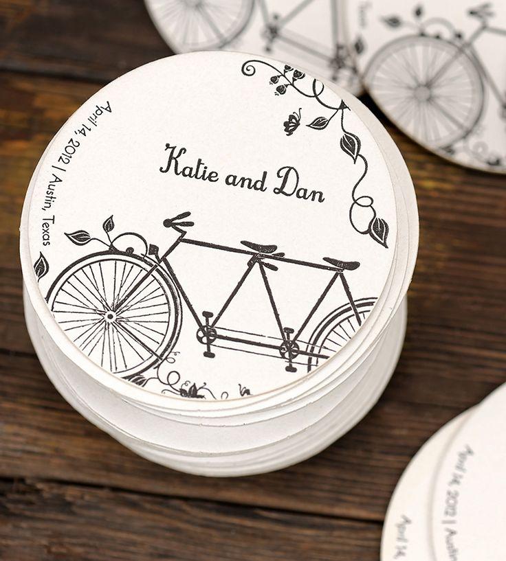 Свадьба - Custom Tandem Wedding Coasters 100-Pack
