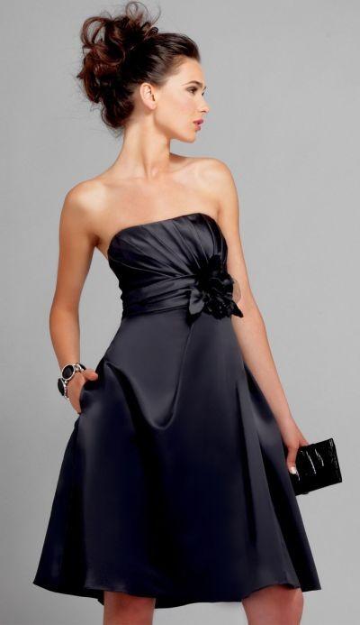 زفاف - Alexia Designs Strapless Satin Knee Length Bridesmaid Dress 4004 - Brand Prom Dresses