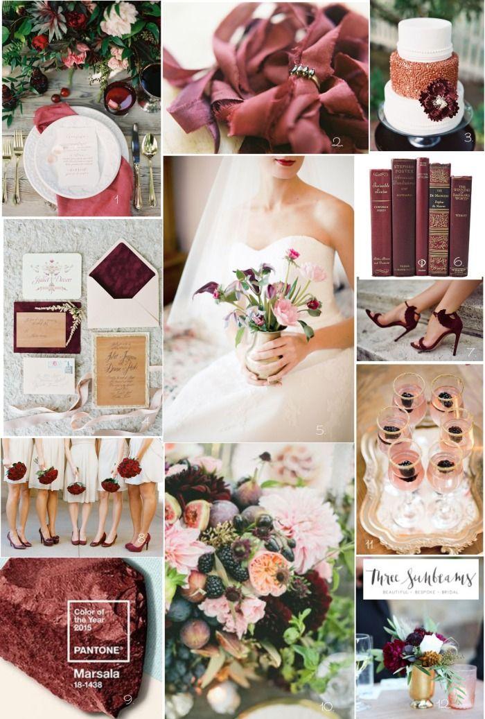Wedding - Marsala Pantone Color Of The Year 2015