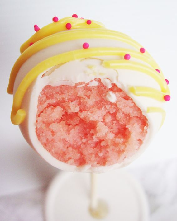 Wedding - Pink Lemonade Cake Pops Recipe -