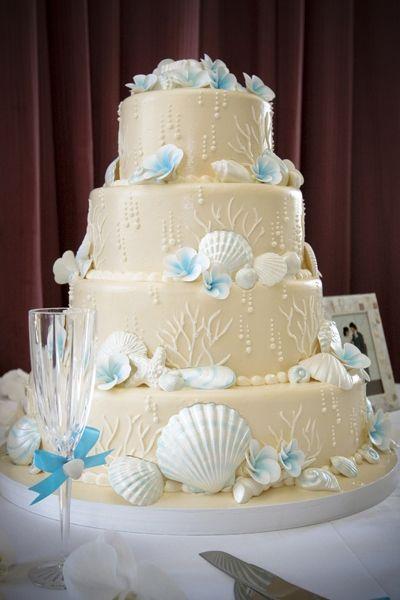 Wedding - Wedding Buzzwedding Cake Details Perfect  Beach Themed Weddings