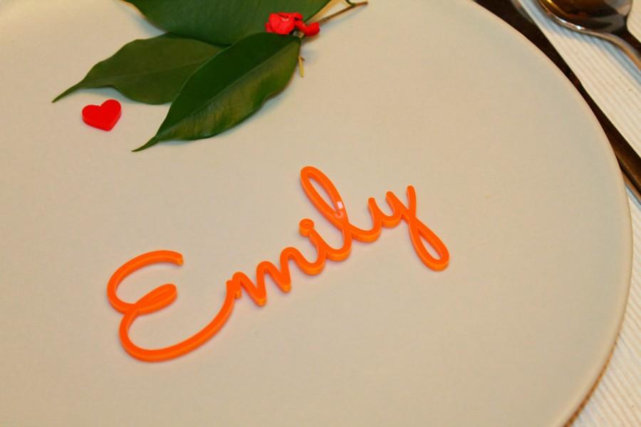 Wedding - Place Setting, Laser Cut Acrylic Names, Place Card, Wedding Decorations, Escort Card Decoration, Personalized Birthday Party, Guest Names