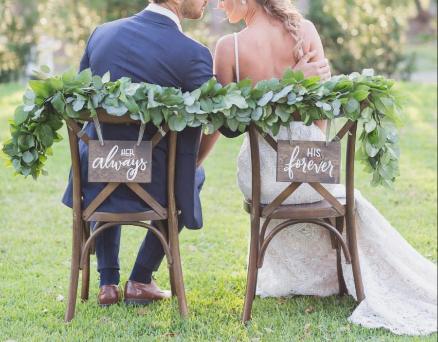 Hochzeit - Wedding Chair Signs – custom hand lettered wedding chair signs – hand painted wedding signage