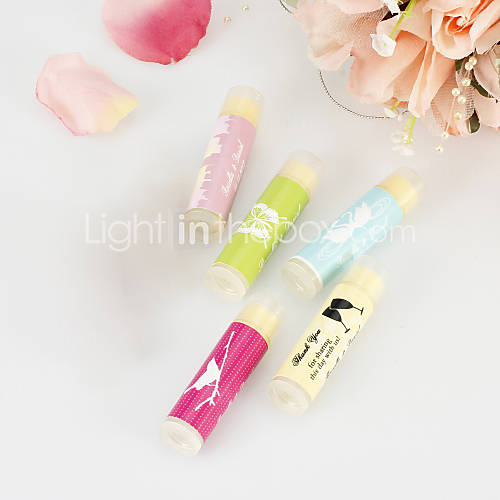 Wedding - Personalized Lip Balm Tube Favors - Set of 10 (More Designs)