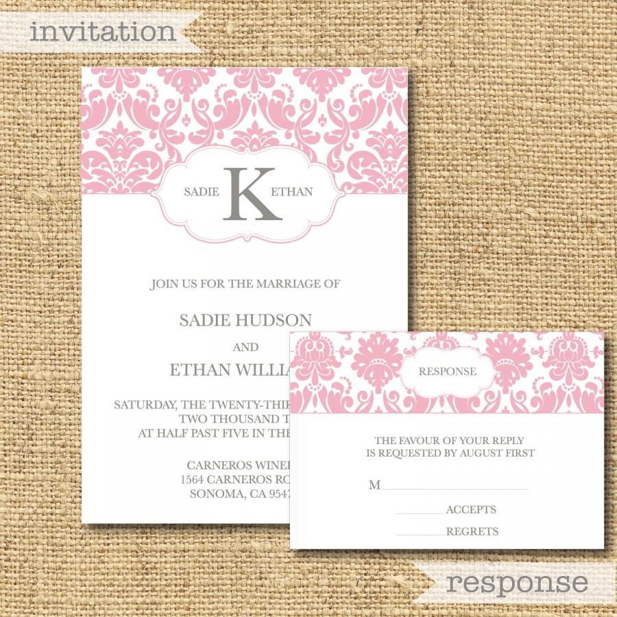 Hochzeit - Printable Sadie Invitation Set