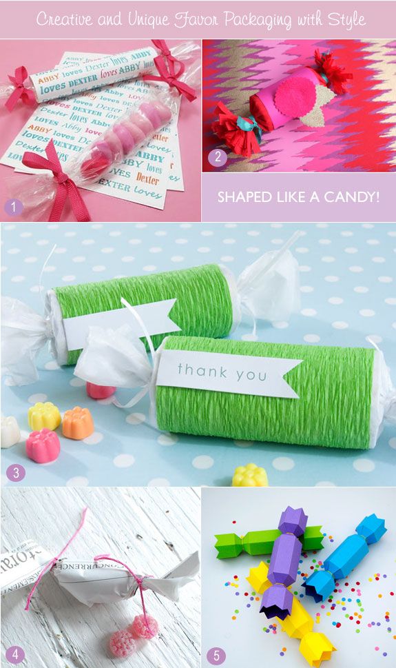 Hochzeit - Homemade Favor Packaging: Making Candy Wraps