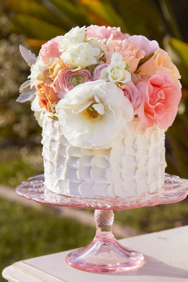 Wedding - Cheery Pink Wedding Cake