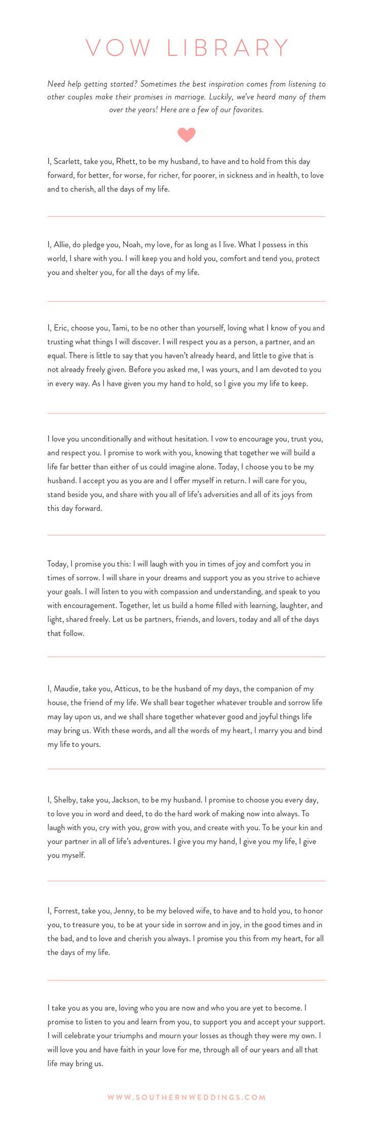 Mariage - 9 Romantic Wedding Vows