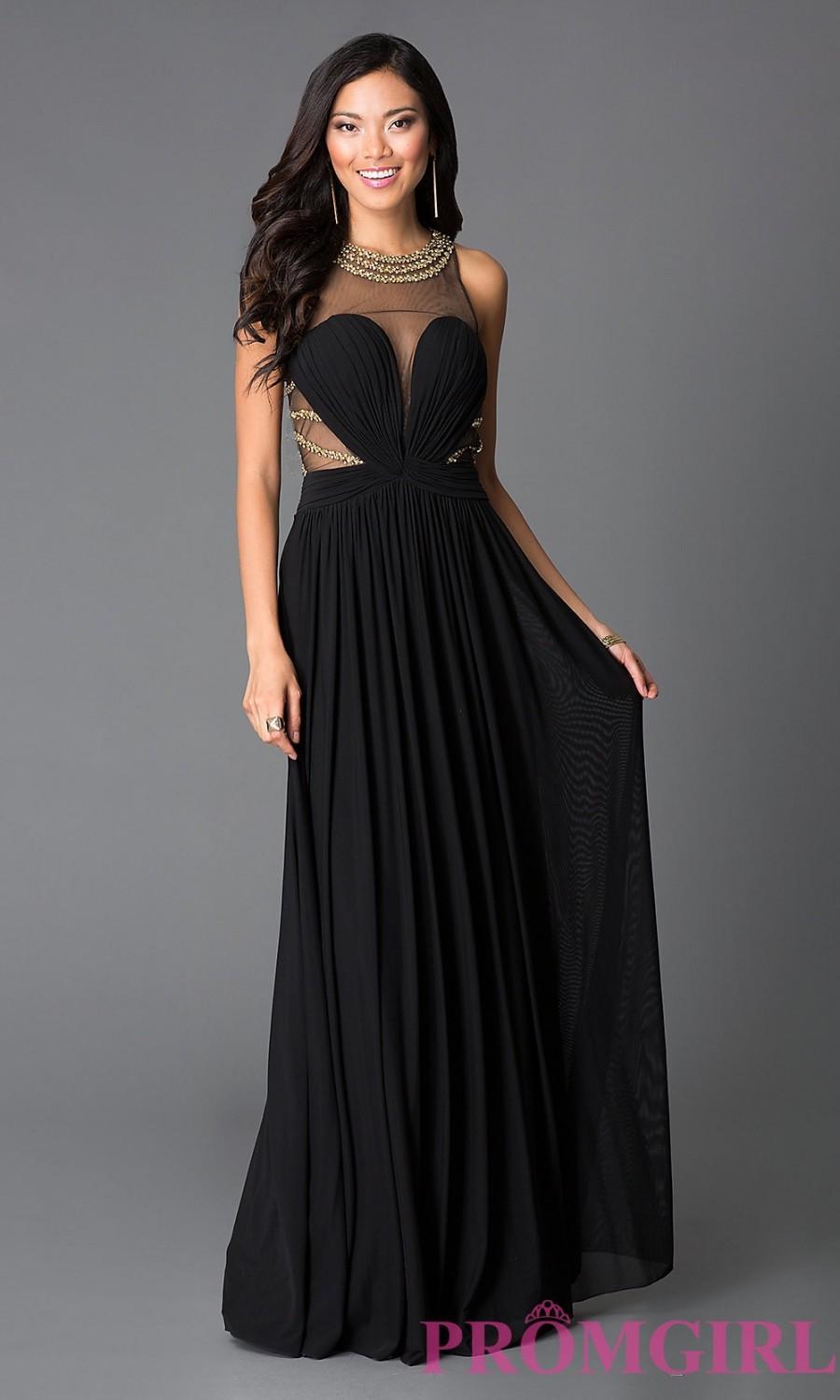 زفاف - Long Prom Dress from JVN by Jovani with Illusion Neckline - Brand Prom Dresses