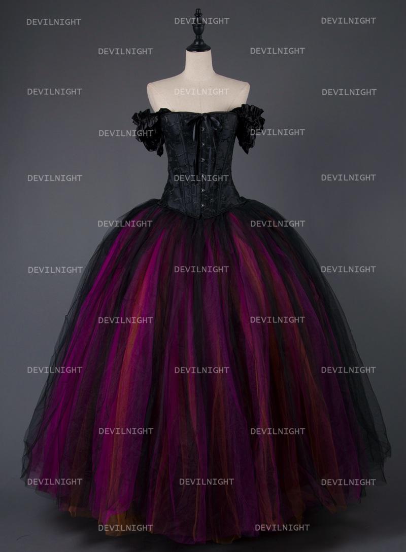 Hochzeit - Gothic Corset Long Prom Ball Gown Dress