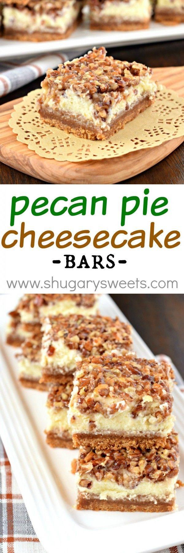 Hochzeit - Pecan Pie Cheesecake Bars