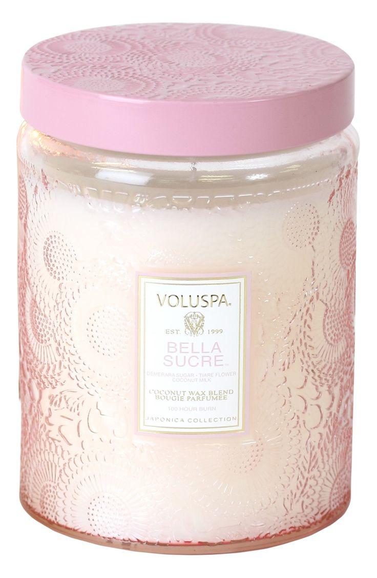 زفاف - Voluspa 'Japonica - Bella Sucre' Large Embossed Jar Candle