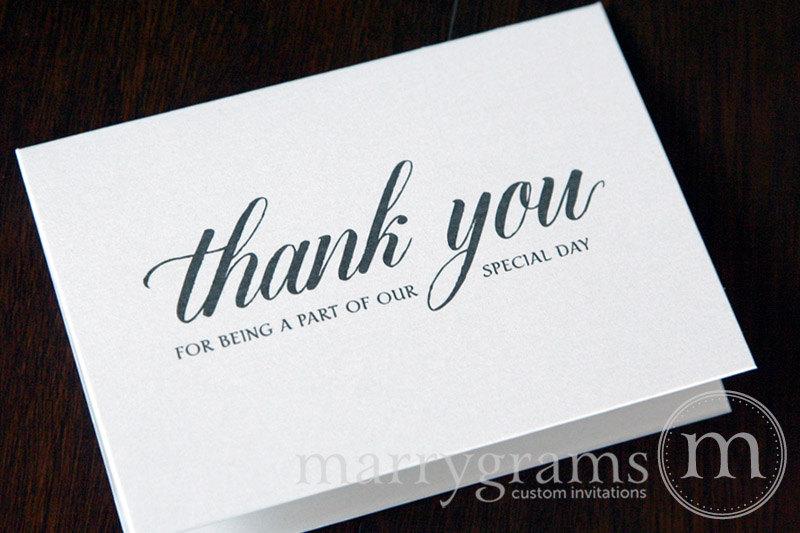 Wedding - Wedding Thank You Note Card Set - Misc. Thank You for Being a Part of Our Special Day (Set of 5) - Perfect for Friend, Family, Vendor, CS04