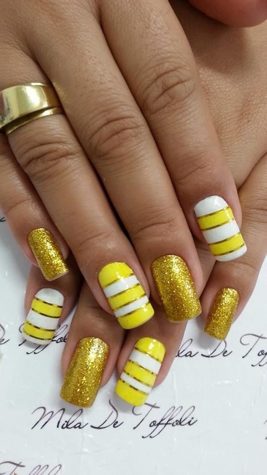Mariage - Yellow Nail Designs For Women 2016 - Styles 7
