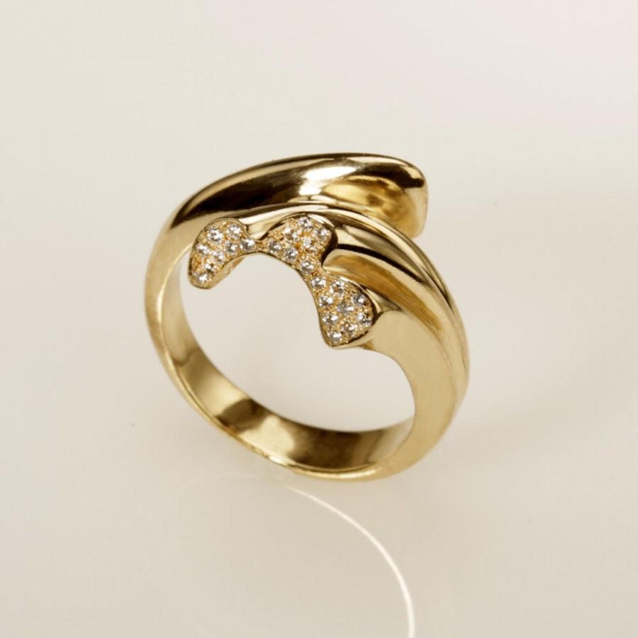 زفاف - Unique Engagement Ring. Engagement Ring. Seashell Ring. Engagement Ring For Women. 14K Gold Diamond Ring. Conch Ring. Promise Ring   RG-1062