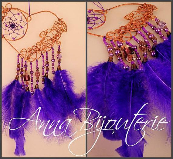Свадьба - Dreamcatcher Valentine violet Dream Catcher Large Dreamcatcher Dream сatcher gift dreamcatcher boho dreamcatcher wall handmade gift violet