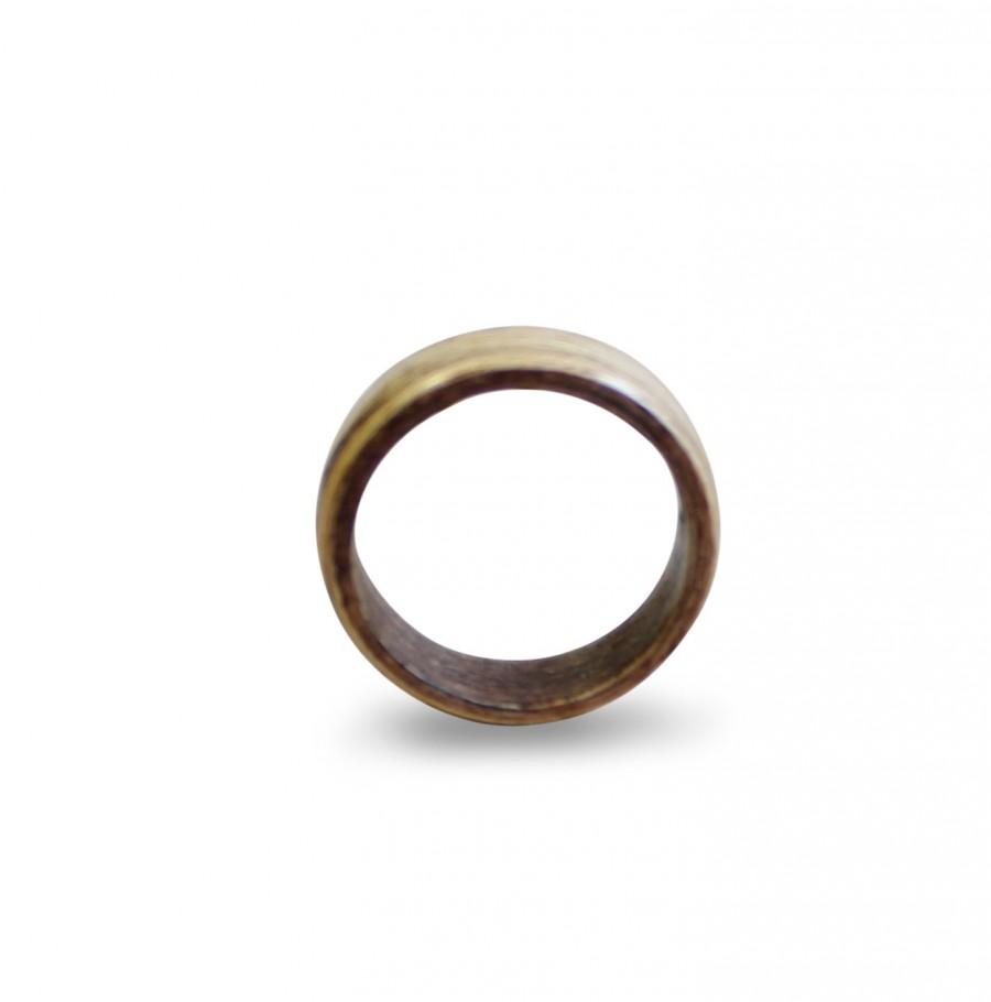 Hochzeit - Beech wood ring unisex natural ring