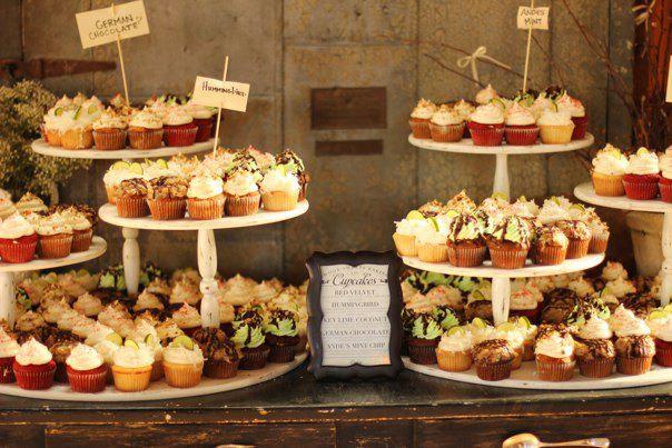 Hochzeit - Cupcake Stand, Vintage, Shabby Chic, Rustic, distressed finish. Dessert or Pie Display