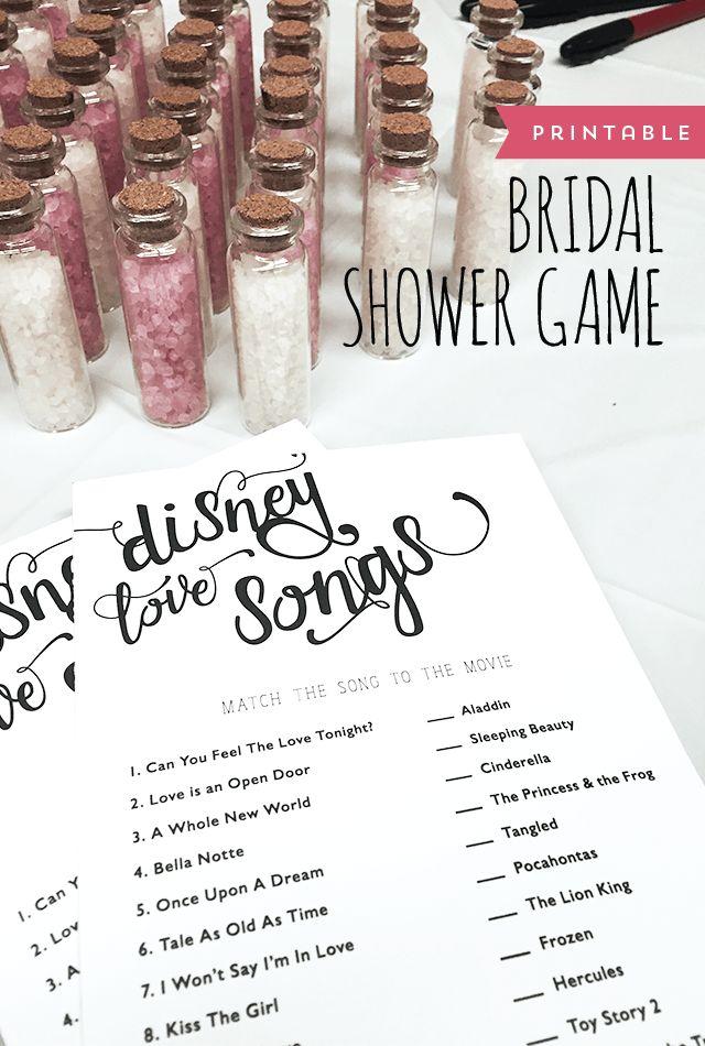 Wedding - Bridal Shower Game - Disney Love Songs