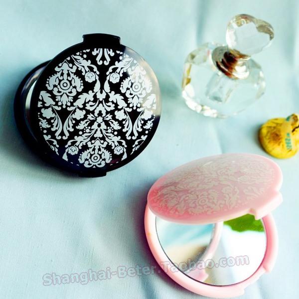 زفاف - Beter Gifts®  Black Mirror Compact BFF Favors WJ067/A Girls Essentials