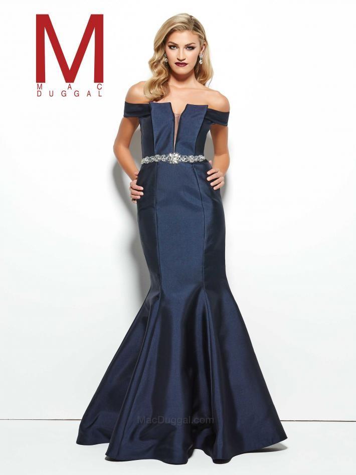 Hochzeit - Mac Duggal Black White Red Style 48342R -  Designer Wedding Dresses