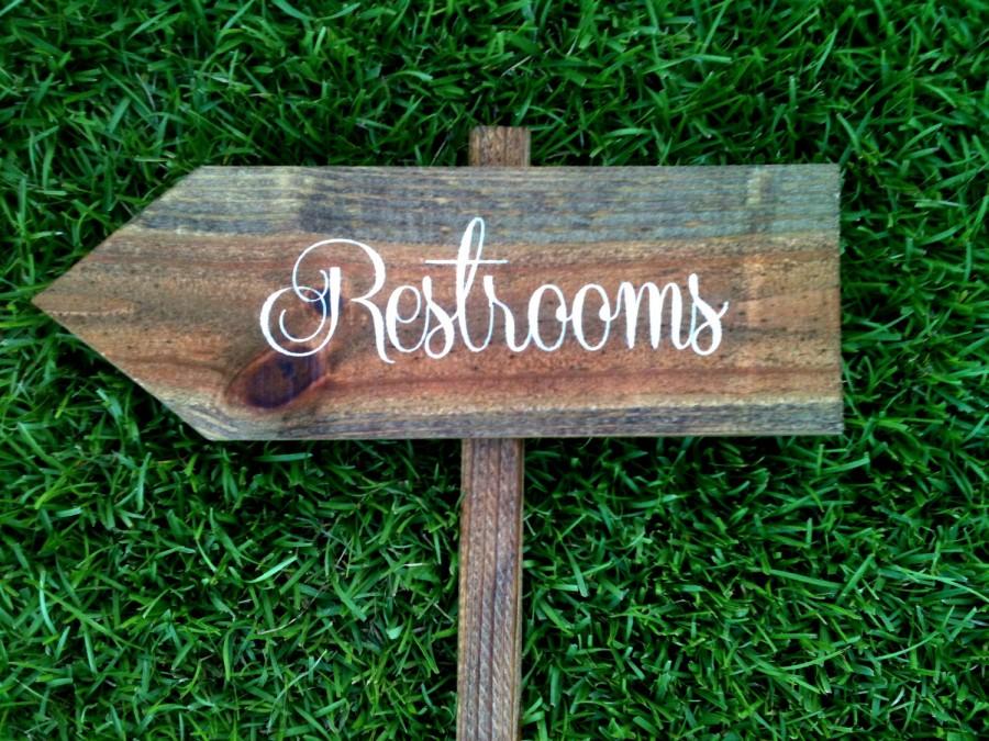 Wedding - Wedding Sign, Wedding Signs - Wedding Restrooms Sign WS-63
