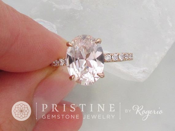 زفاف - Rose Gold White Gold or Yellow Gold Diamond Accented Engagement Ring Semi Mount Centre Stone Sold Separately