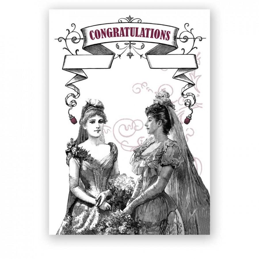 Hochzeit - We are so Happy - Lesbian Wedding or Anniversary Card