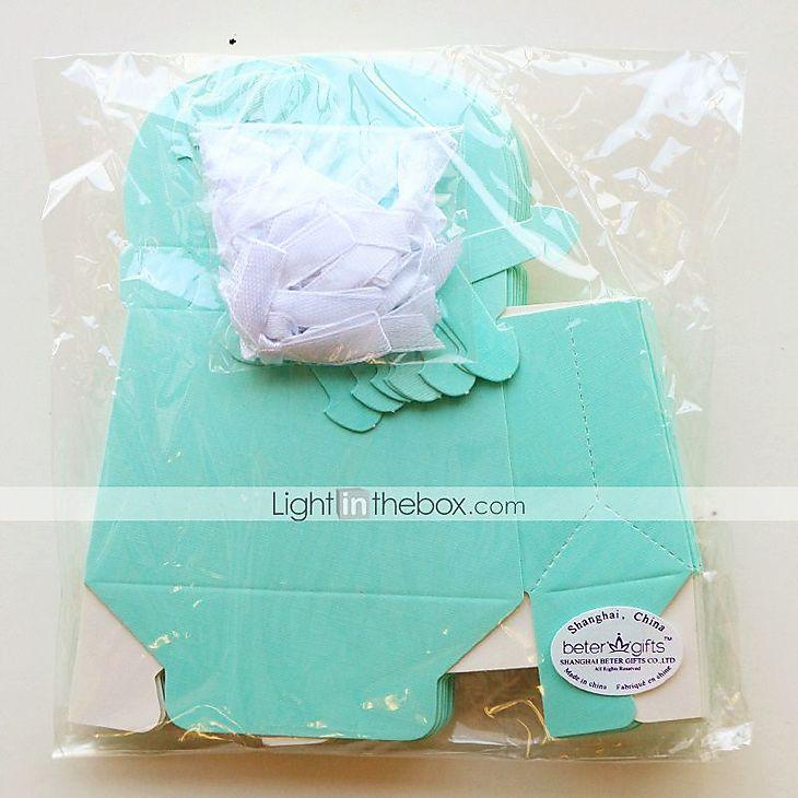 زفاف - Beter Gifts® 12 Piece/Set Favor Holder - Card Paper Gift Boxes Bachelorette Party Blue Favor Box Non-personalised