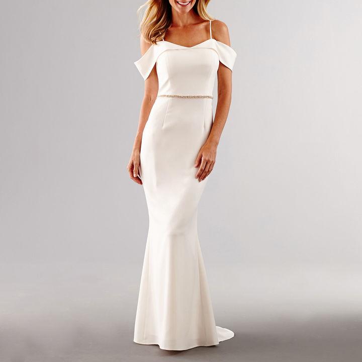 زفاف - Scarlett Off-the-Shoulder Rhinestone-Trim Bridal Gown