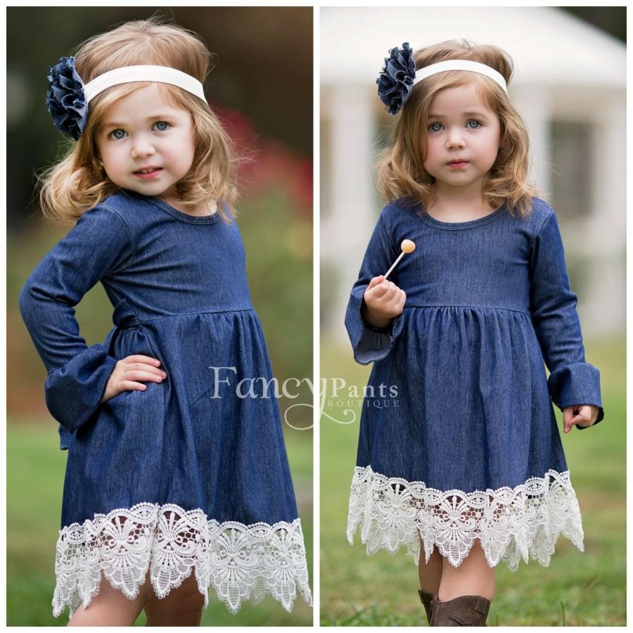 flower dress denim dress toddler dress country flower dress denim dress toddler dress country