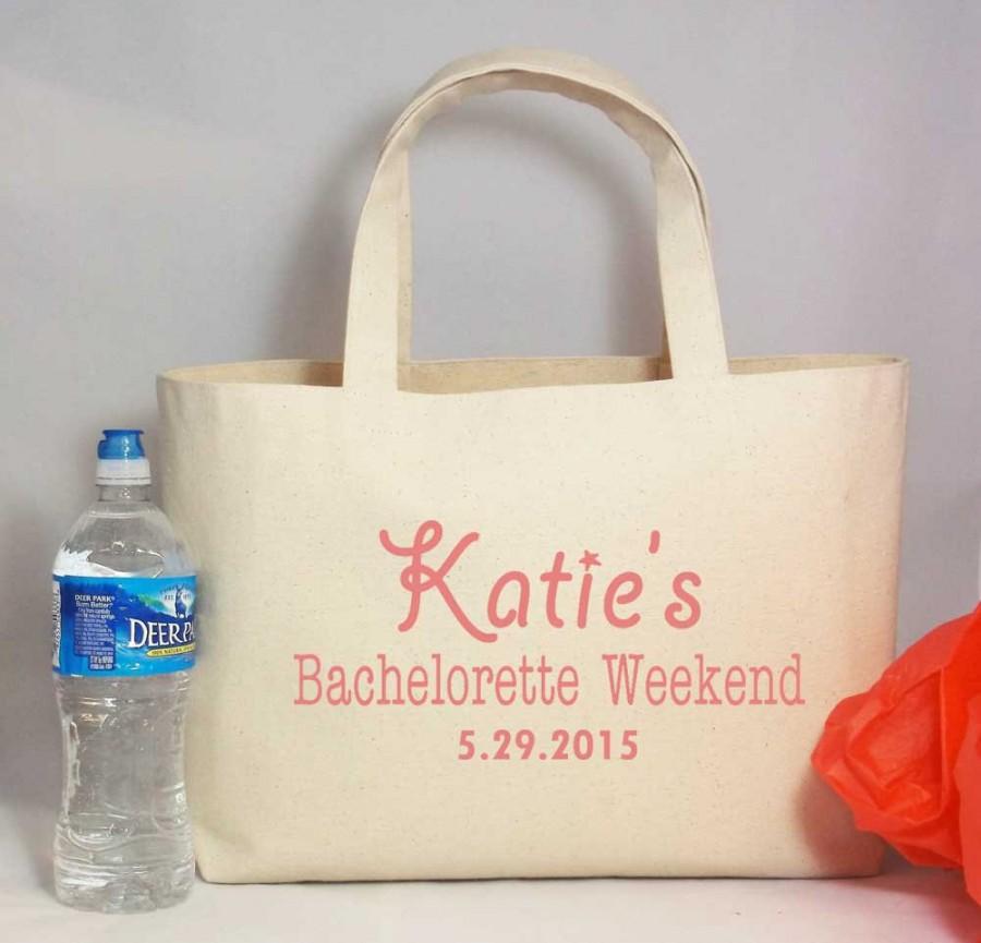 زفاف - BACHELORETTE WEEKEND Personalized Beach Bag Tote, Gift Bag, Overnight Tote, Canvas Beach Tote Bag, Reusable Shopping Bag