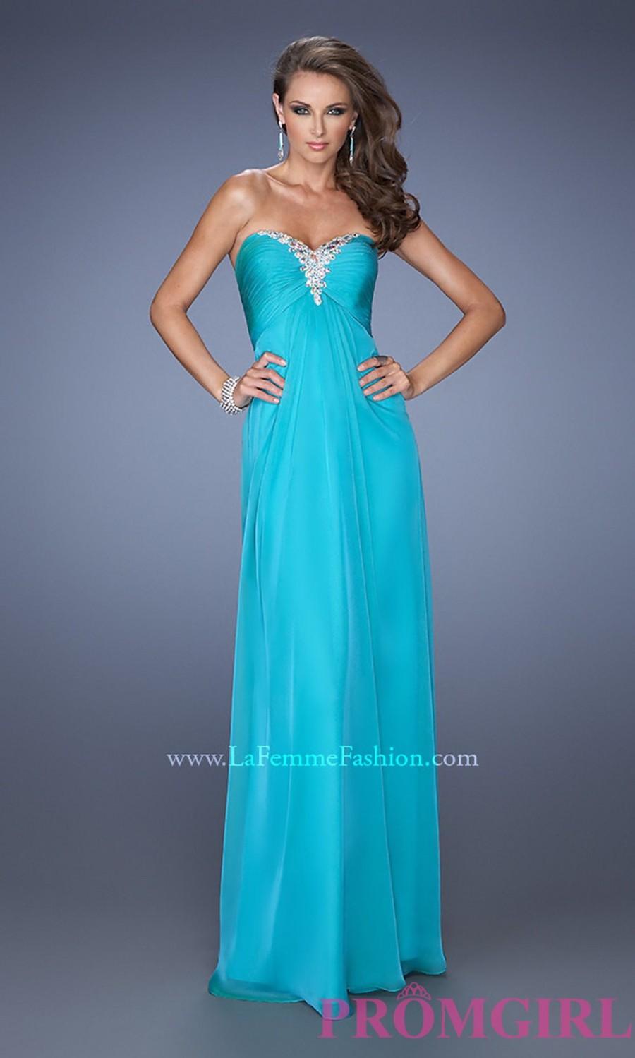 Mariage - La Femme Long Open Back Strapless Sweetheart Gown - Brand Prom Dresses