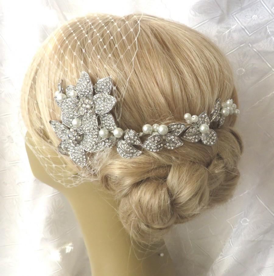 Hochzeit - Bridal Hair Comb, Bridal Pearl Comb, Bridal hair comb  Pearl Beads-Pearl Bridal Hair Comb Rhinestone Bridal Comb Weddings