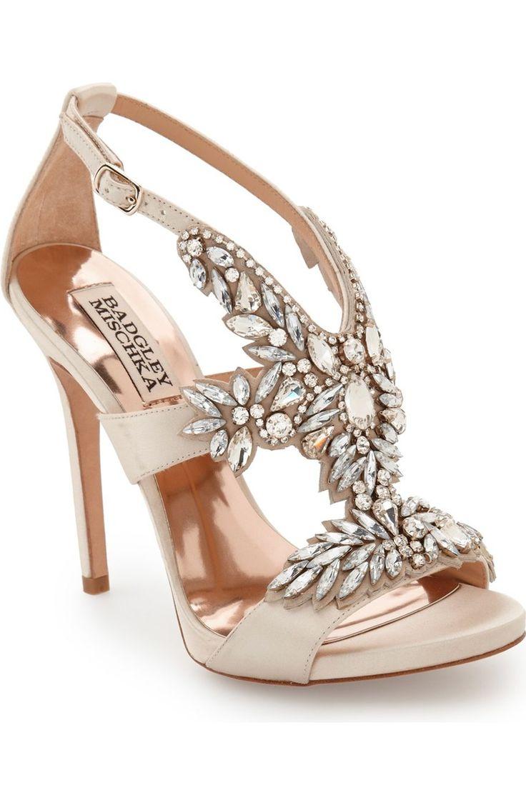 Hochzeit - 'Capella' Crystal Embellished Platform Sandal (Women)