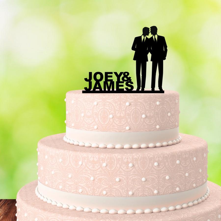 Wedding - Gay Cake Topper - His and His - Gay Wedding Cake Topper - Same Sex Wedding - Same Sex Cake Topper - Mr & Mr - Gay Couple - Two Men
