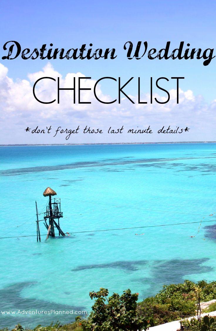 Свадьба - Your Last-Minute Destination Wedding Checklist