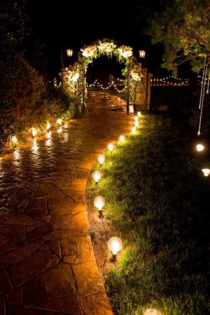 Wedding - Outdoor Garden Lighting. Photo By Chris Humphrey