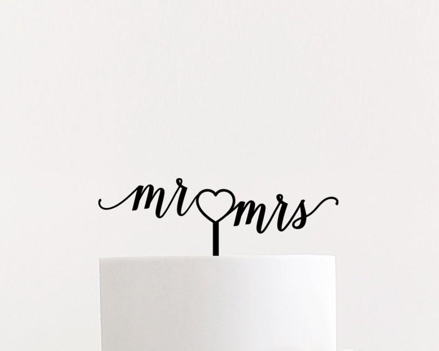 Hochzeit - Mr Love Mrs Wedding Cake Topper 