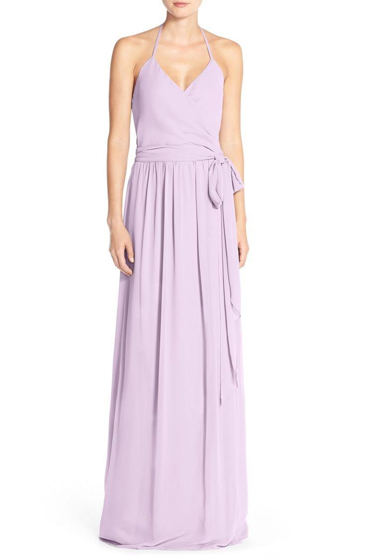 Mariage - Women's Ceremony By Joanna August 'DC' Halter Wrap Chiffon Gown