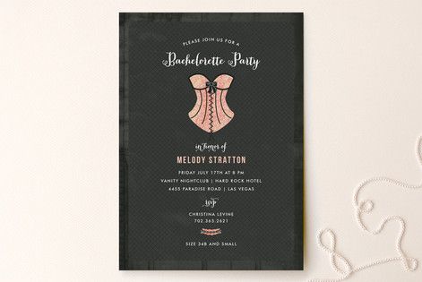Свадьба - Bachelorette Party Invitation Card