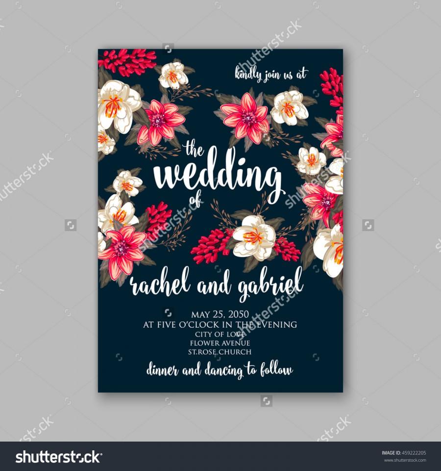 Mariage - Wedding card or invitation with abstract floral background.