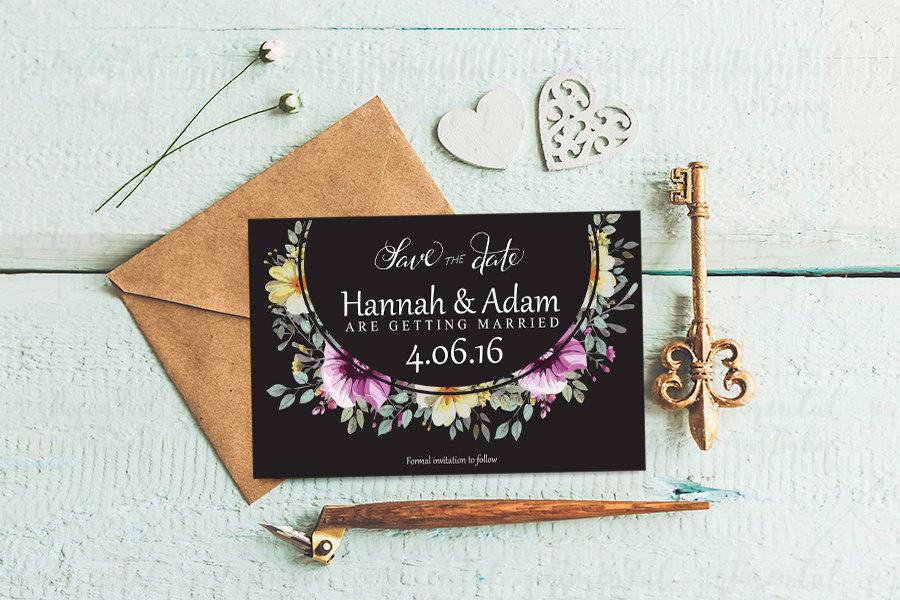 Wedding - Save the Date Postcard (Printable) - Choose your size