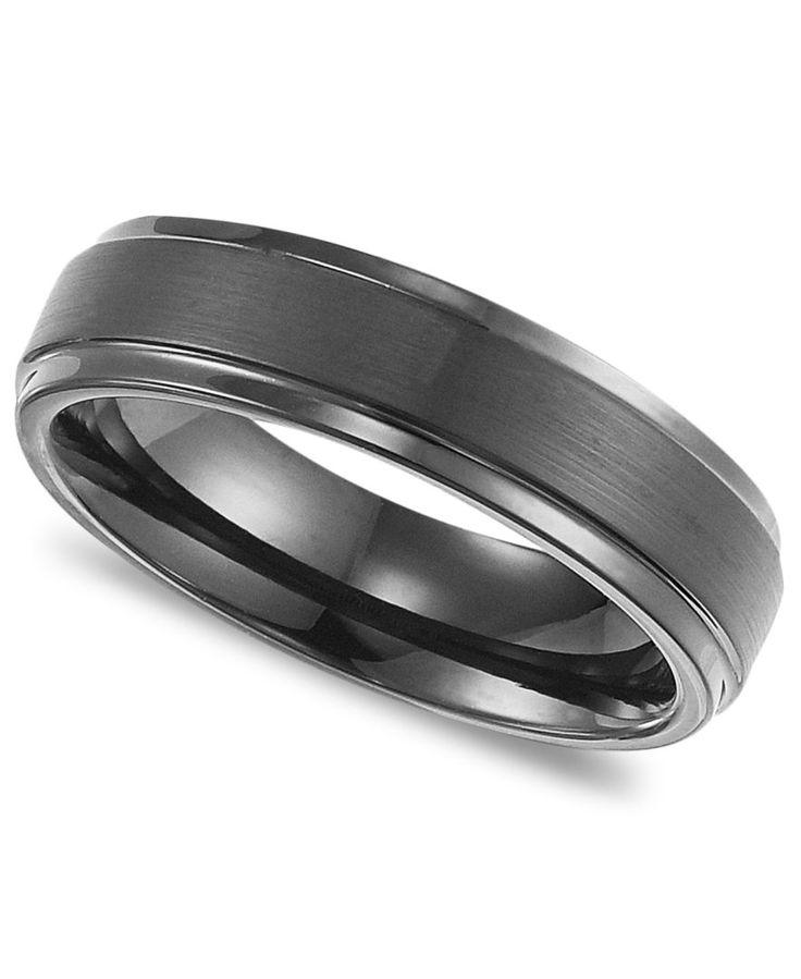Свадьба - Men's Black Tungsten Ring