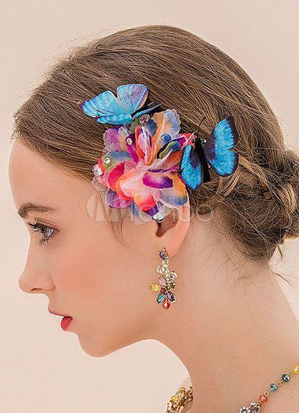 Hochzeit - Rhinestone Butterfly Headgear 