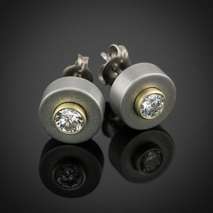 Mariage - 1/3rd Carat TW Titanium Diamond Stud Earrings
