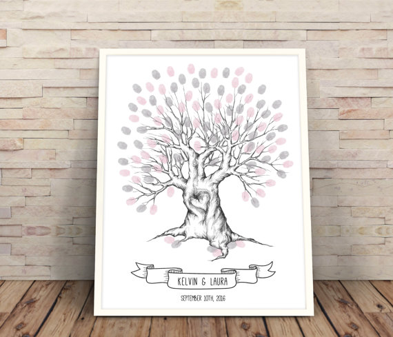 Свадьба - Wedding Tree, finger print tree, Printable wedding Tree, wedding tree printable, Wedding Guest Book, Wedding Trees, hand drawn wedding tree